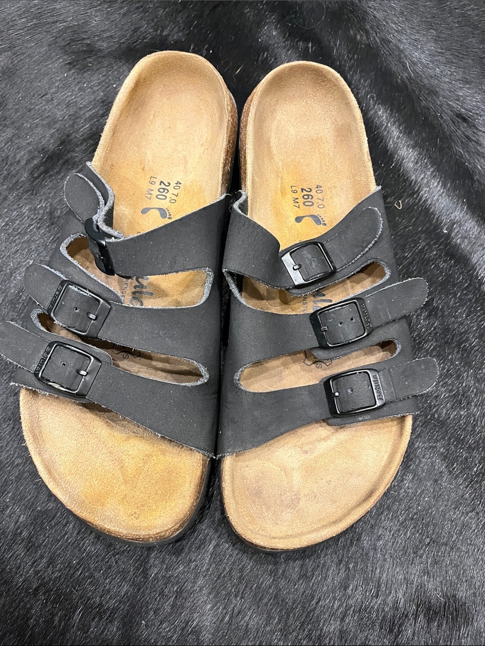 Birkenstock Betula Black Leather Sandals
